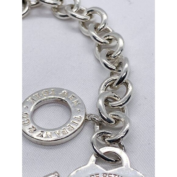 Tiffany & Co Return To Tiffany & Co 8" Inches Toggle  Heart Bracelet - Picture 5 of 11